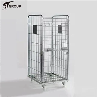 Conteneur à cage à linge avec porte avant à charnières