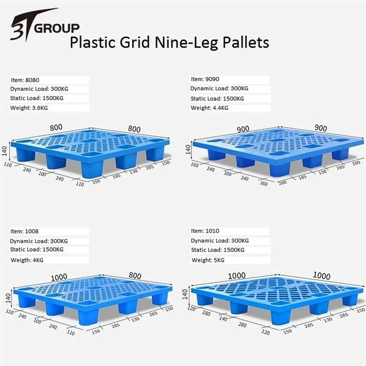 Three Skids Racking Plastic Pallet factory