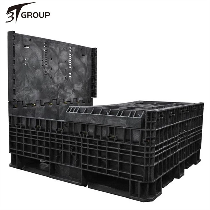 cheap 45 x 48 x 42 Heavy-Duty Collapsible Bulk Container 2 Doors